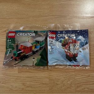 LEGO 30584 Creator Winter Holiday Train and 30580 Santa Claus VIP Christmas poly